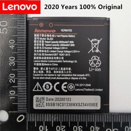 2020 high capacity 2050mAh BL253 Battery For Lenovo A2010 Bateria A 2010 / BL 253 BL-253 A1000 A1000m A 1000 Mobile Phone