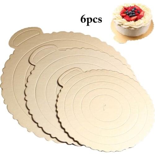 6PCS Cake Base Round Fashion Thicken Cake Cardboard Cake Board Cake Circle