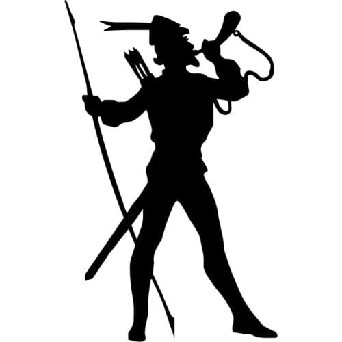 9.5cm*15.2cm Robin Hood Cartoon Car Sticker Decor Car Styling Vinyl Decal Black/Silver S3-4827