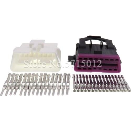 16 Hole 3A0972695A Automotive OBD Socket Auto Diagnostic Plug Wiring Harness Connector For VW Audi