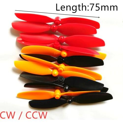 Free Shipping 7.5cm 75mm 1mm Blade Propeller Prop For 720 8520 Coreless Motor DIY Micro Quadcopter Airplane Spare Parts