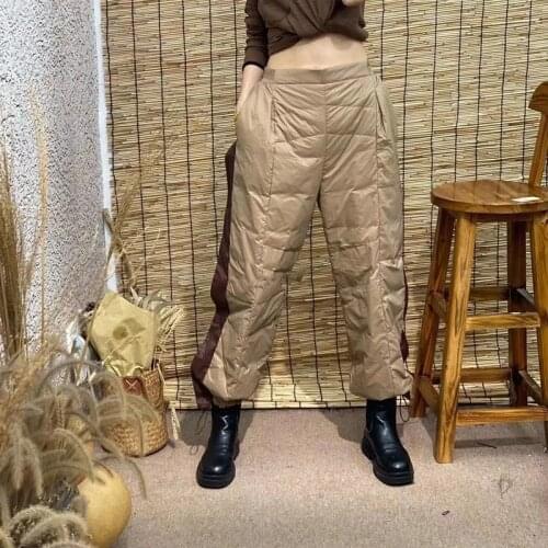 Sweatpants Women Casual Down Cotton Pants Autumn Winter Fashion Trousers Warm Velvet Baggy Thick Large Size Loose Streetwea