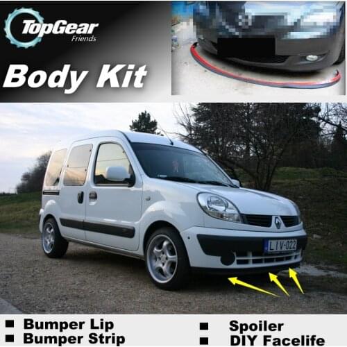 Bumper Lip Deflector Lips For Renault Kangoo Front Spoiler Skirt For TopGear Friends to Car Tuning / Body Kit / Strip