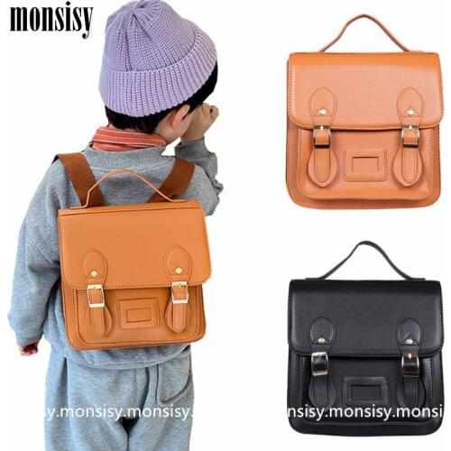 Monsisy 2020 Kid Backpack For Girl Boy School Bag Cartoon PU Bear Backpack Children kindergarten Travel Bag Cute Baby Backpacks