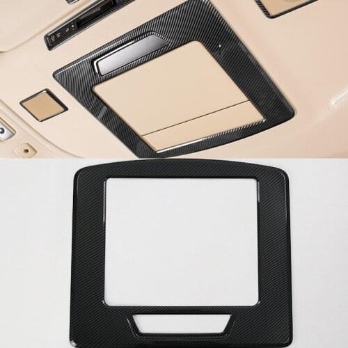 For TOYOTA Alphard 2015-2021 1PC Carbon Fiber ABS Car Rear Screen Display Frame Cover Trim Car Styling Accessories