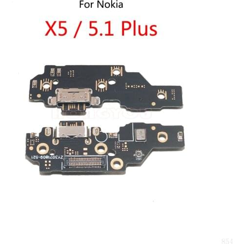 USB Charging Dock Port Socket Jack Plug Connector Charge Board Flex Cable For Nokia X5 / 5.1 Plus TA-1109/1102/1105/1108/1112