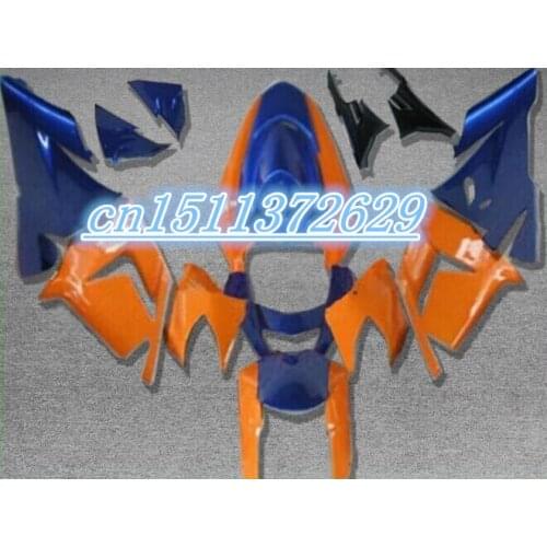 Dor-Orange Blue Full Fairing for KAWAAKI ZX10R 04-05 ZX-10R 2004-2005 10R 04 05 ZX 10R 2004 2005 D