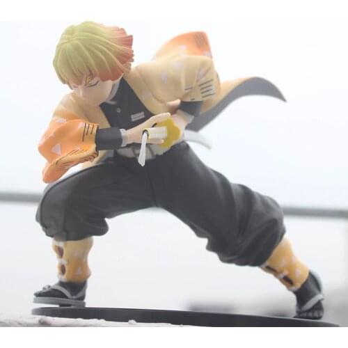 Anime Demon Slayer Pvc Figurine Agatsuma Zenitsu Battle Version Model Toy Action Figure