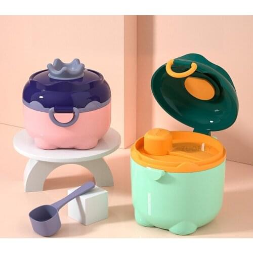 PP Milk Powder Box Baby Milk Powder Portable Cute Crown Food Storage Box Essential Cereal Infant Toddle Snacks Container NO BPA