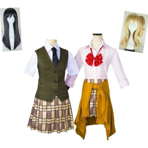 Anime Citrus Cosplay Costume Aihara Yuzu / Aihara Mei Uniform Outfit Necktie Shirt Skirt Vest / Sweate Cosplay for Women