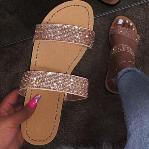 Summer Transparent Women Bling Slippers Flat Soft Jelly Shoes Bling Female Flip Flops Plus Size Outdoor Ladies Slides Hot 2020