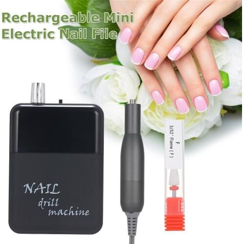 0-3000RPM Portable Electric Nail Drill Machine Rechargeable Mini Nail File Drill Set for Manicure/Pedicure Polishing Cuticle
