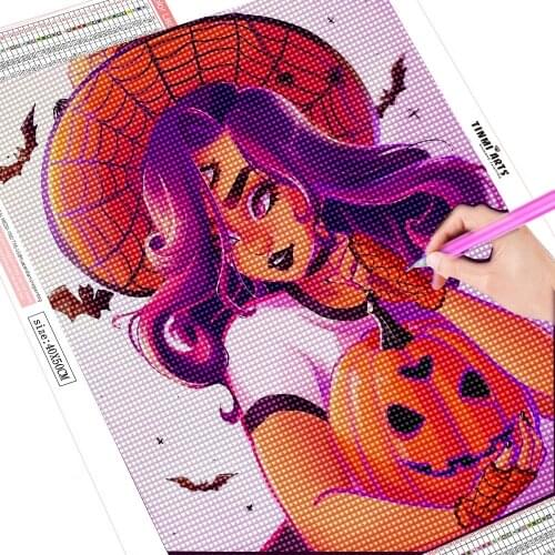 Poured Glue Diy Diamond Painting Kits Embroidery diamond Cartoon Girl Full Round AB Dirll Embroidery Mosaic Kit Painting