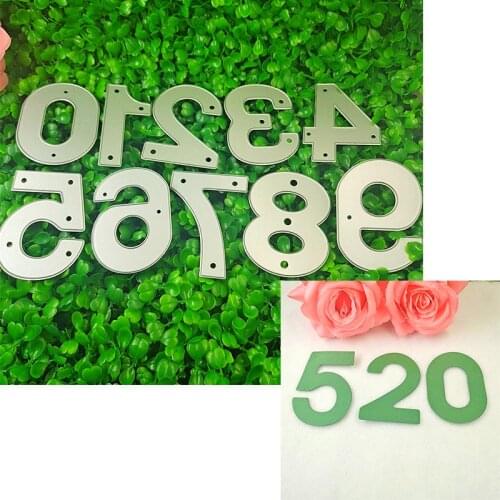 Suitable for Christmas metal cutting die and DIY scrapbook album 3D creative greeting card making 0-9 digital 2021 NEW