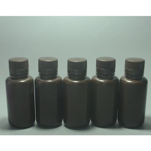 New Brown Plastic Bottole ,Narrow Mouth,250ML Armber PET Reagent Bottle,Lab Reagent Bottle,Heavy Wall, Lab Plastic Ware,5PCS/LOT