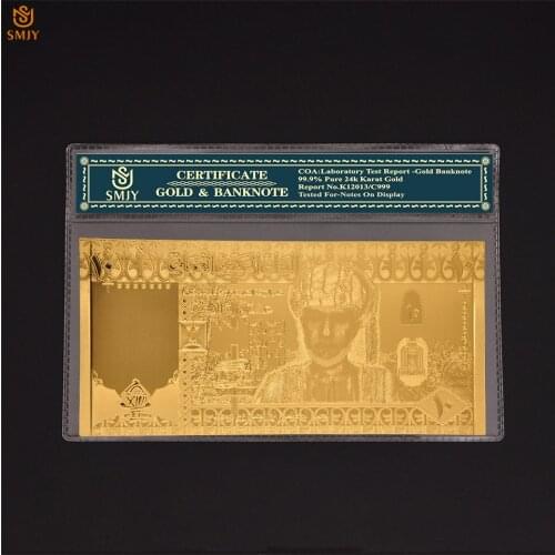 New Souvenir 50 Omani Rial 24k 999 Gold Banknote Collection Oman Replica Currency Gift