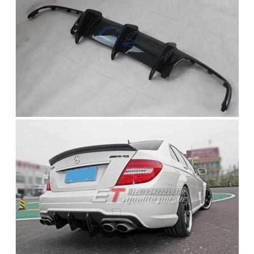 Carbon Fiber Car Rear Trunk Lip Bumper Diffuser Protector Cover Fits For Benz W204 C180 C200 C230 C260 C280 C300 C63 C74AMG