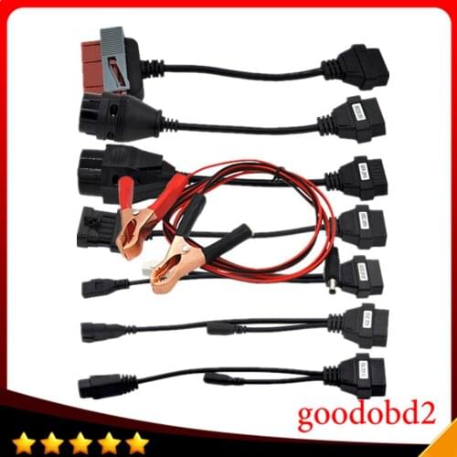 Full set tcs CDP Plus car cables cdp+ 8pc car leads diagnostic Interface cable for mvd Multidiag pro ds150 cdp cable