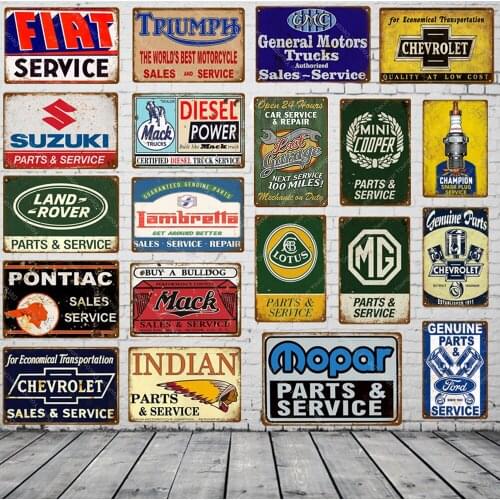 Garage Motors Poster Vintage Metal Signs Tin Poster Retro Home Decor Shabby Chic Tinplate Motorcycle metal poster 20x30 cm