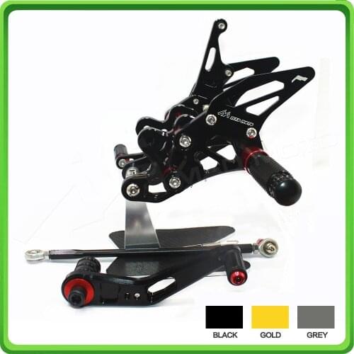 Adjustable Rearsets rear set sets footrest foot pegs for SUZUKI GSX-R 600/750 2006 2007 2008 2009 2010 GSXR600 GSXR750 Black