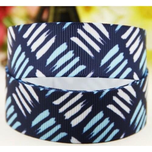 22mm 25mm 38mm 75mm Geometry pattern printed Grosgrain Ribbon party decoration 10 Yards X-03854