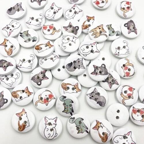 New 10/50/100pcs Fish Mixed Wood Buttons 15mm Sewing Craft Mix Lots WB695