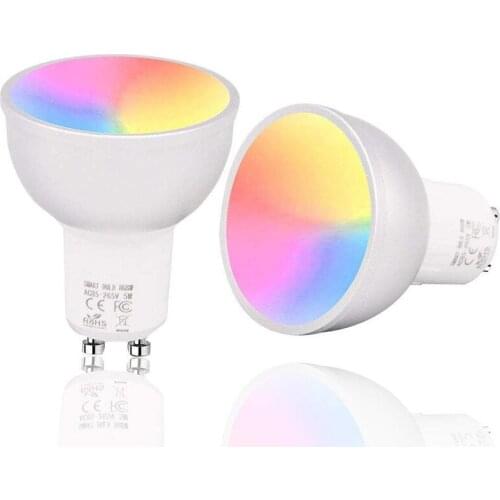 1/2/3/4PCS Wifi Smart LED Light Bulbs GU10 APP Remote Control Switch Dimmable Compatible with Amazon Alexa/Google Assistant