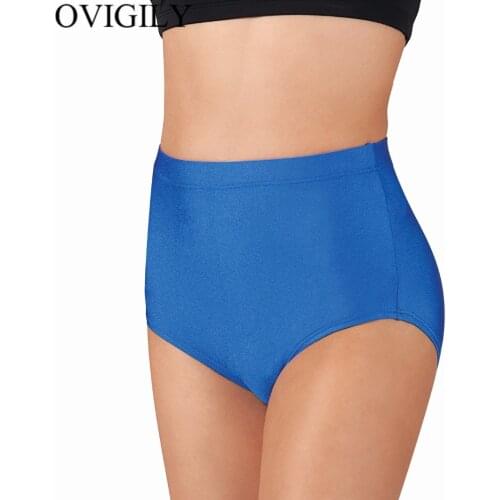 OVIGILY Womens Black Jazz Spandex Dance Shorts Girls Gymnastics Shorts Exercise Work Out Shorts Cheer Teams Show