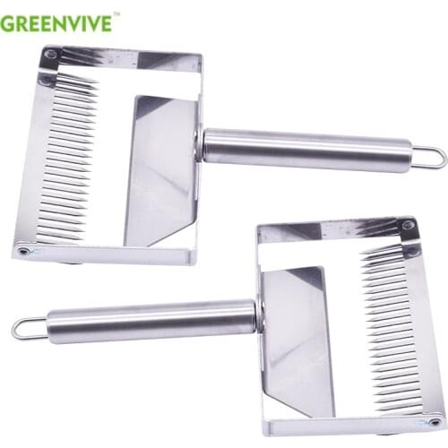 1 Pcs Beekeeping Tools Apiculture Uncapping Fork Stainless Steel Honeycomb Honey Scraper Wooden Handle Cut Honey Scraper Shovel