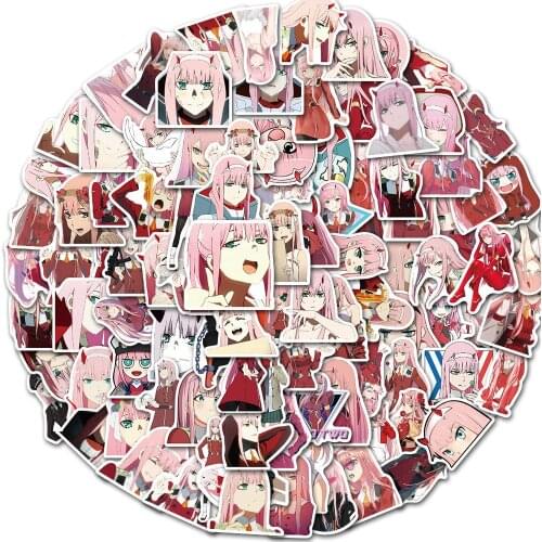 10/30/50/100PCS DARLING In The FRANXX Anime Cartoon Stickers Decals Suitcase Guitar Luggage Laptop Waterproof Kid Toy Sticker