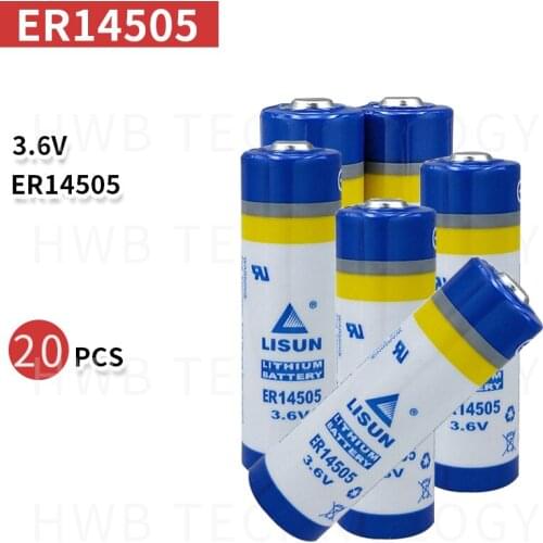 20pcs/lot New original 3.6V replacement battery ER14505 LS14500 lithium battery AA 3.6V 2400mAh lithium battery