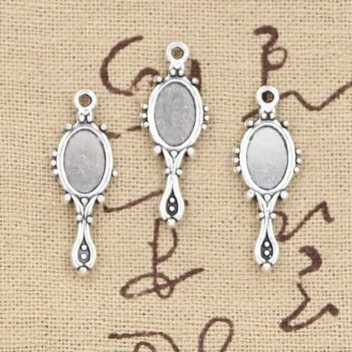 30pcs Charms Devil Mirror 22x9mm Antique Silver Color Plated Pendants Making DIY Handmade Tibetan Silver Color Jewelry