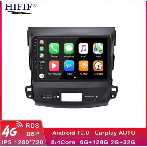 Android 10.0 car dvd gps multimedia player radio For Mitsubishi Outlander 2006-2014 Peugeot 4007/Citroen C-Crosser 2.5D