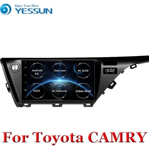 For toyota camry 2017 2018 Android 9.0 car radio gps player with Octa core PX5 canbus 4G RAM wifi 4g usb auto Multimedia