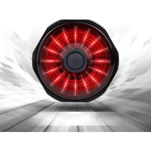 HobbyLane Bicycle Tail Light Auto-sensing Warning Light Usb Charging Smart Brake Light With two brackets. Cushion installation