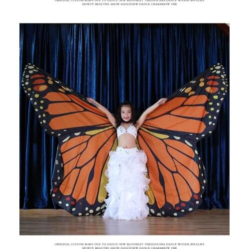 Belly Dance Wings Butterfly Wings Sticks Ba Belly Dancing Costume Children Women Adult Bellydance Colorful Wings