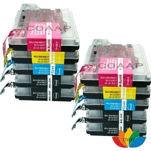 LC38 LC67 LC61 LC65 LC11 LC16 LC980 LC990 LC1100 Compatible ink cartridge for Brother DCP 145C 165C 385C 585CW inkjet Printer