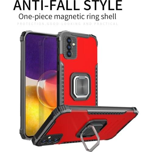 Magnetic Metal Ring Stand Armor Shockproof Case For Samsung Galaxy A12 A22 A32 A42 A52 A72 A82 4G 5G Aluminum Alloy Back Cover