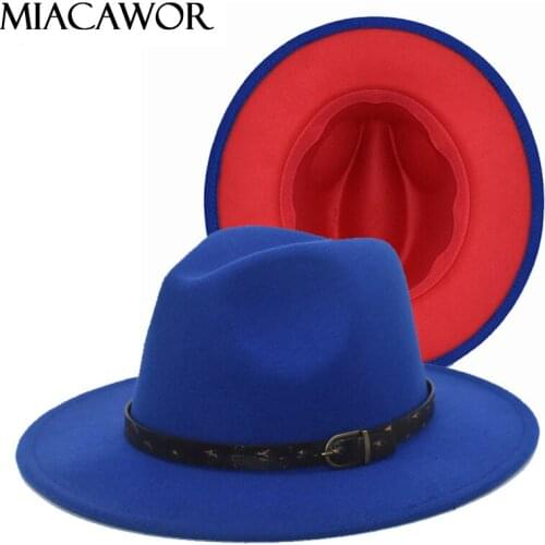 MIACAWOR Elegant Ladies Autumn And Winter Warm Faux Wool Hat Harajuku Style Hat High-Top Jazz Hat Male Panama Hat F74