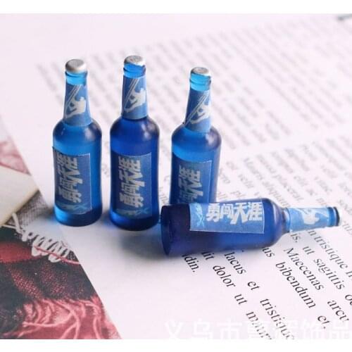 4pcs 1/6 Scale Miniature Simulation Wine Drink Bottle Miniatural food for blyth BJD Doll House Kitchen Decor toys