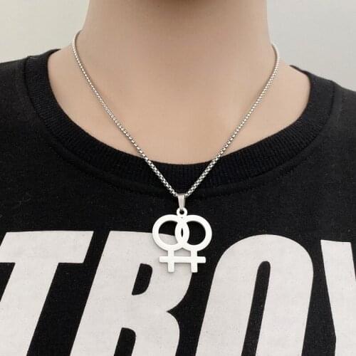 Fashion stainless steel ladies pendant necklace female pendant titanium steel wild pendant hot sale