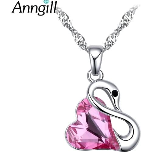 New Crystals from Swarovski Choker Necklace Link Chain Love Pendant Necklaces for Women Party Gift Wedding Jewelry