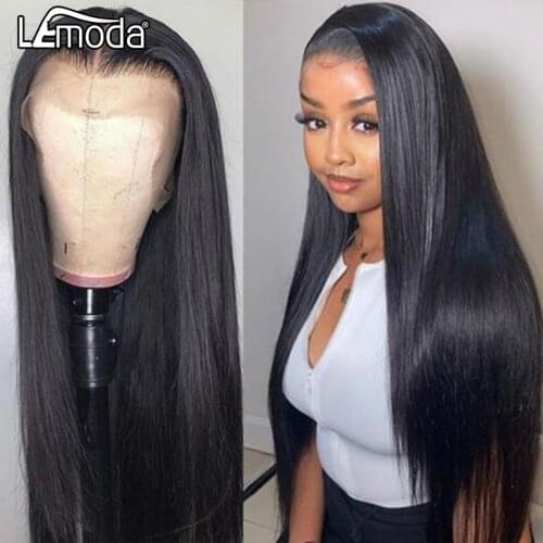HD Transparent Lace Wigs 13x6 Lace Front Human Hair Wig 4x4 Closure Wig Brazilian 30 Inch Straight Lace Frontal Wig 180% Density
