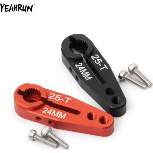 YEAHRUN Aluminum Alloy 25T 24mm Adjustable Steering Link Servo Arm For 1/10 Traxxas TRX-4 TRX4 RC Crawler Car Upgrade Parts