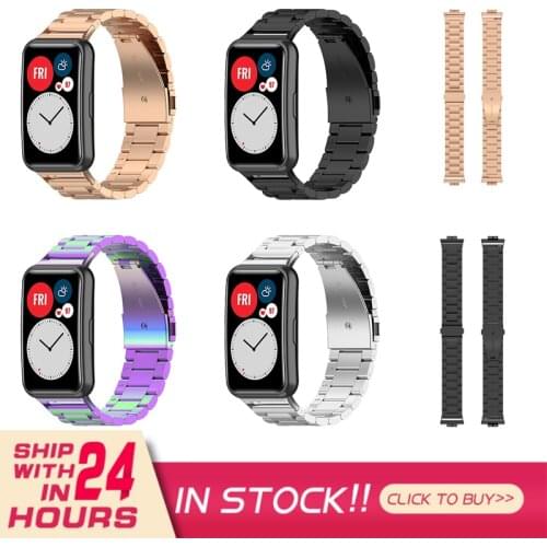 Band For Huawei Watch Fit 22mm Metal Stainless Steel Watchband Bracelet Strap For Huawei Watch Fit 22mm Luxury Wrist Band Strap