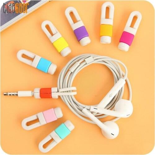Silicone Earphone Cable Cover Protector for iPhone Earphones Wire Organizer Cord Protective Case Colorful Wider Cover 300pcs