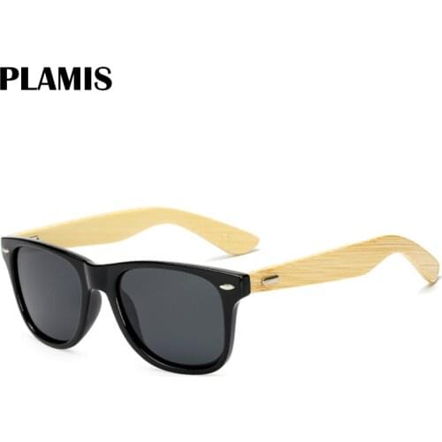 2021 New Wood Bamboo Sunglasses Women Brand Design Mens Real Wooden Arms Sun Glasses Mirrorr Lens Gafas de sol UV400