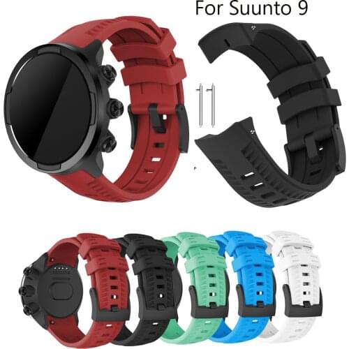 Sport Silicone Replacement WatchBand Wrist Strap Bracelet for Suunto 9/9 Brao/Spartan Sport Wrist HR Baro/sport baro Wristband