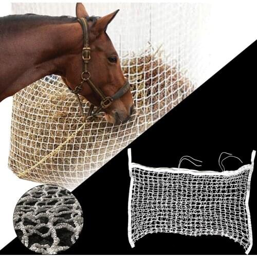Hay Net Bag Slow Feed Bag for Horse Feeder Thick High Quality Full Day Feeding Large Feeder Bag Horse Equipment Farm Supplies