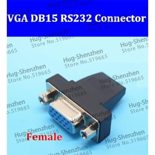 VGA DB15 serial wire-type 3 row female connector with housing ,screw 50pcs